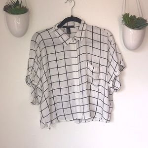 Windowpane button down